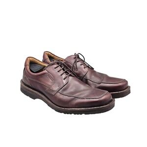 Ecco Men's Size 46 EU 12 US Extra Wide Seattle Brown Leather Vibram Oxfords READ